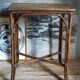 Table-desserte d'appoint en rotin ancienne