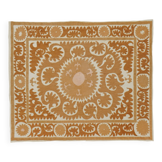 Hand-knotted rug, vintage Turkish rug 111x129 cm