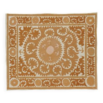 Hand-knotted rug, vintage Turkish rug 111x129 cm