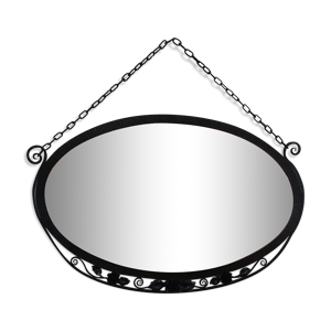 Miroir ovale art déco