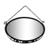 Oval art deco mirror in wrought iron 94x60cm