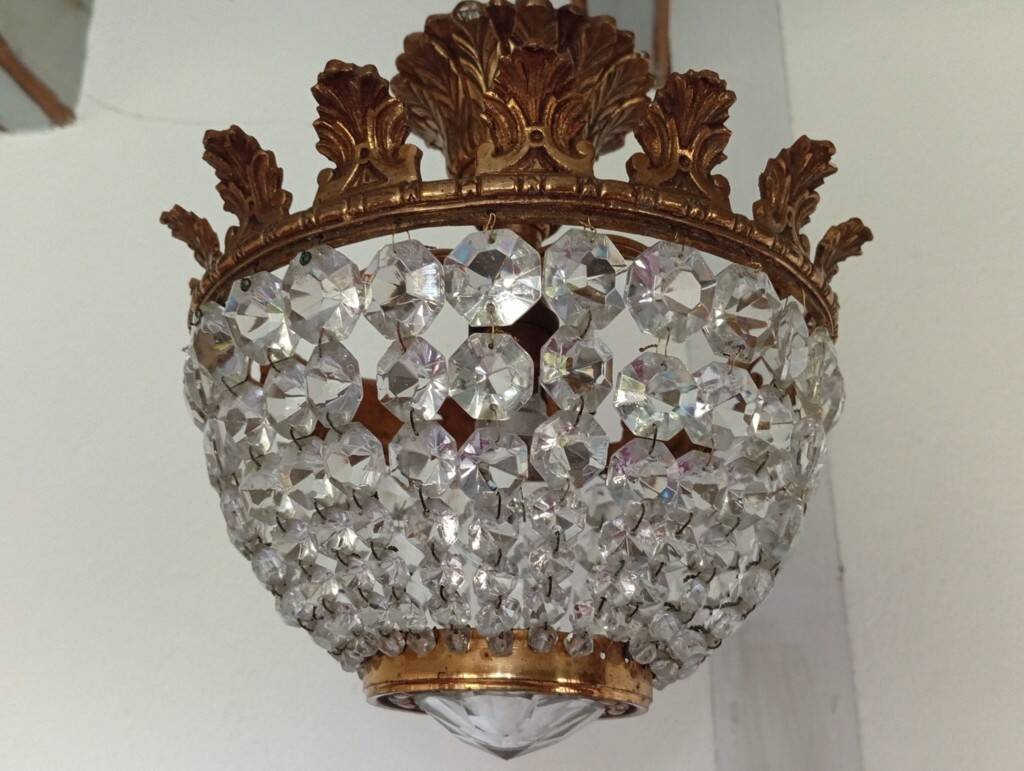 1960s crystal chandelier