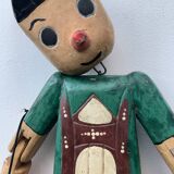Pinocchio articulated wooden puppet, height 81 cm