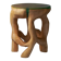 Tabouret sculpté unique à partir d'une seule pièce de bois