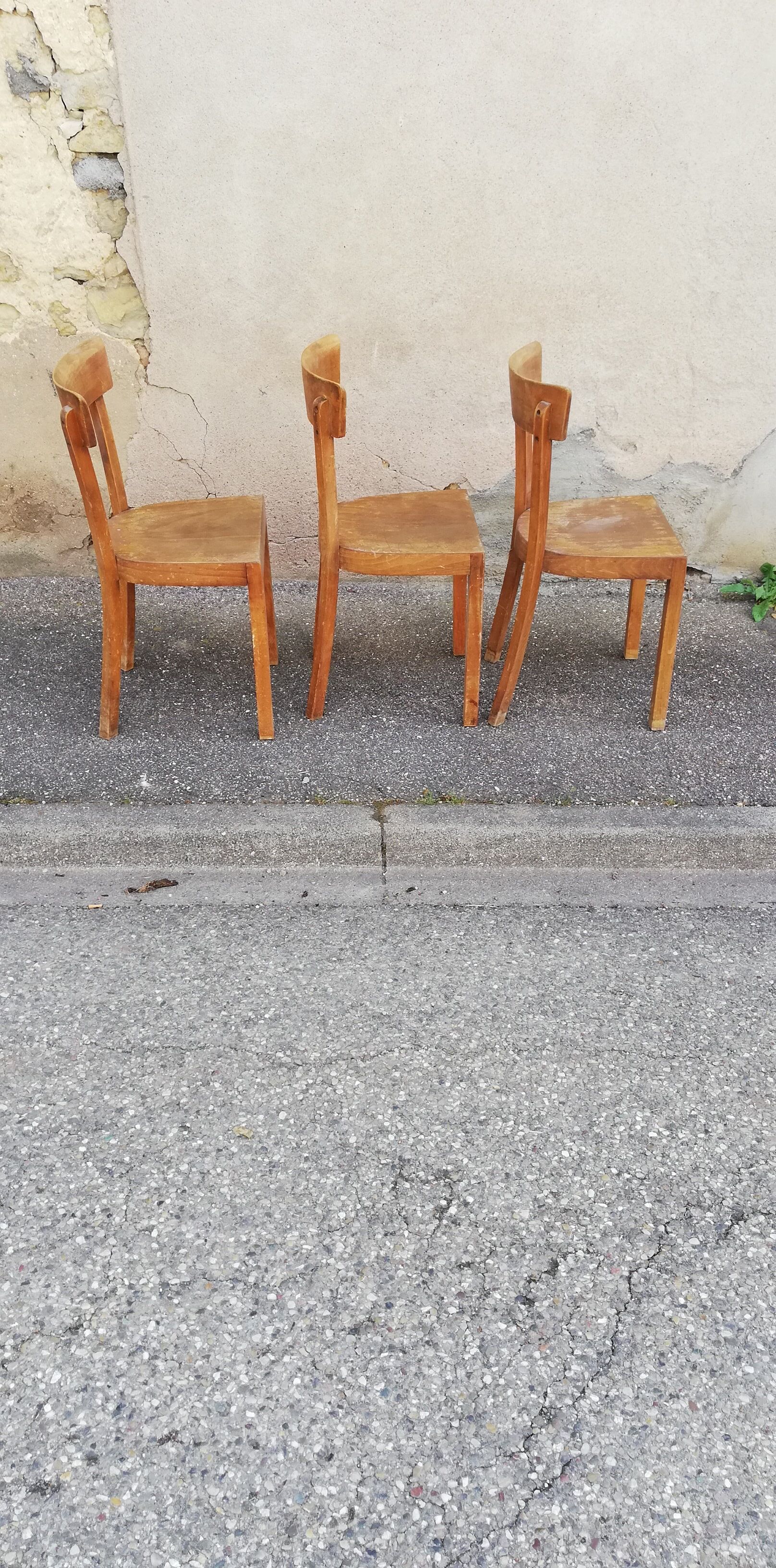 Set of 3 vintage bistro chairs