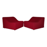 Pair of swivel chromatic lounge chairs by Kwok Hoi Chan, Steiner