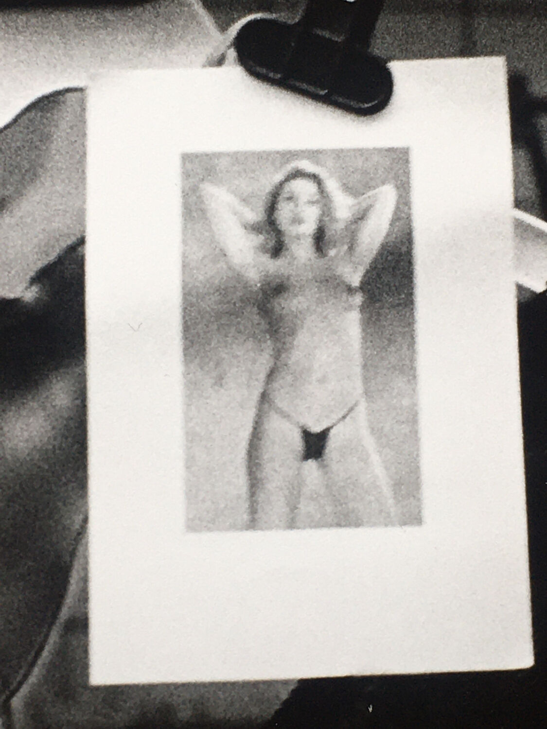 Very large original print, early 2000. Street woman lingerie