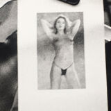 Very large original print, early 2000. Street woman lingerie