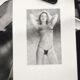 Very large original print, early 2000. Street woman lingerie