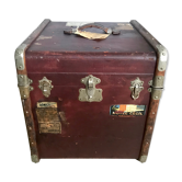Wooden hat trunk