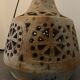 Openwork stoneware lamp foot signed Agnès Escalas, 1970