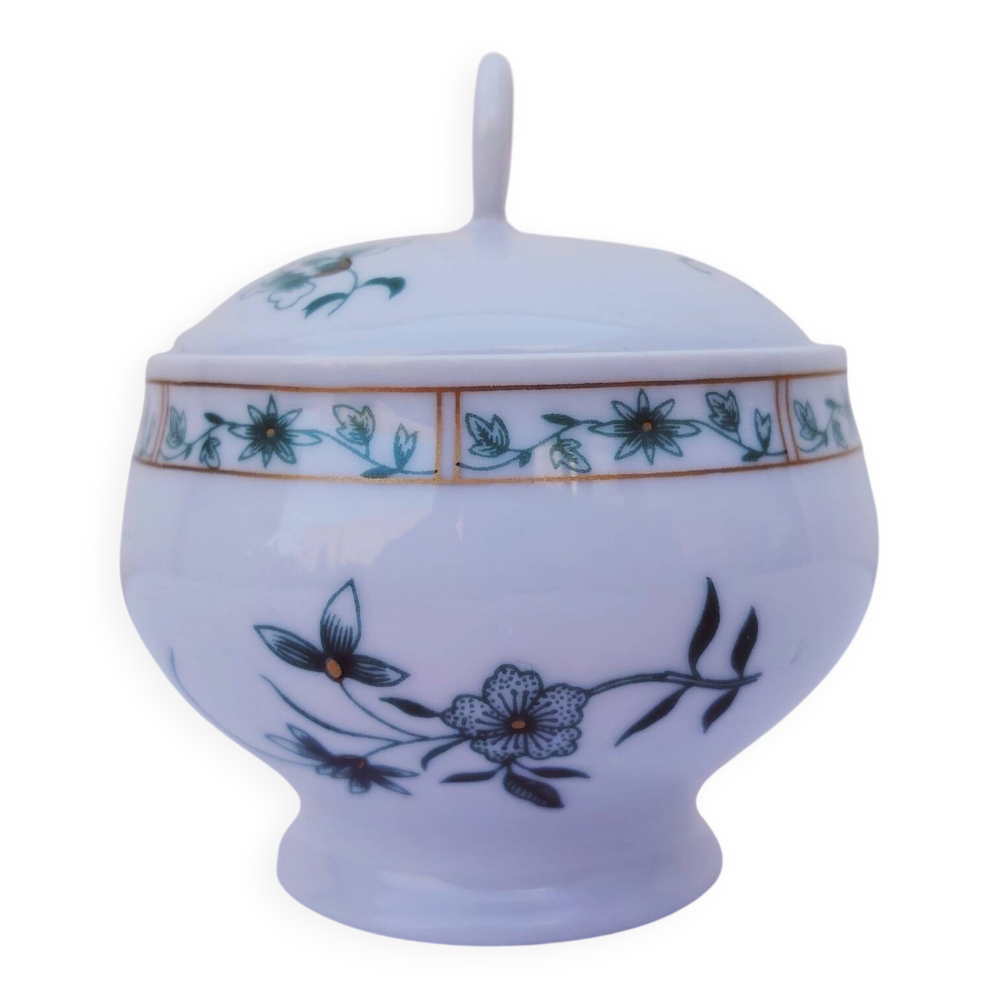 Porcelain mustard pot, Bernardaud, Limoges, Beijing