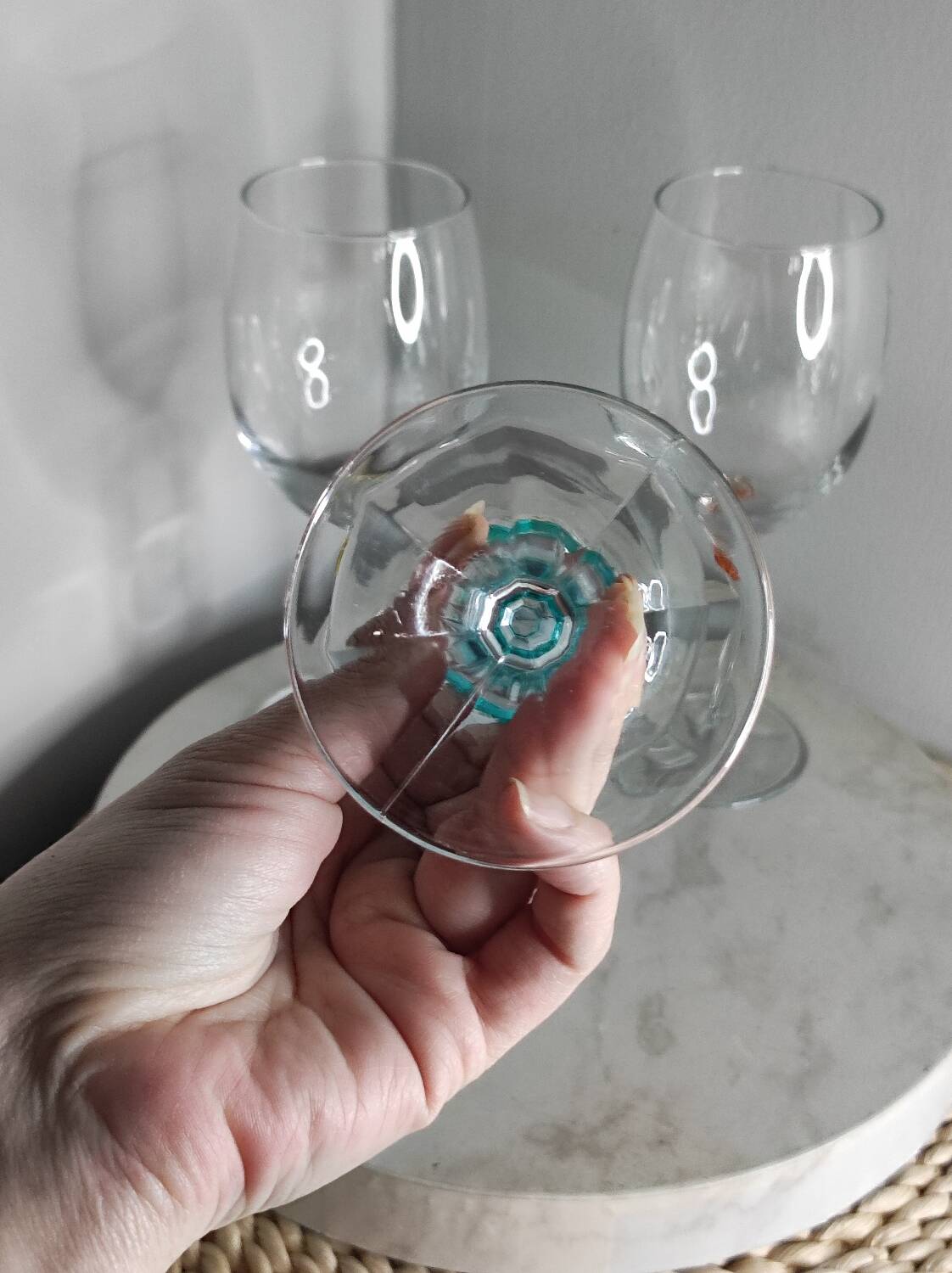 Verres perles facettes