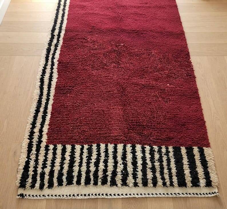 Handmade traditional pure wool rug 2/3 m