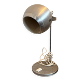 Old Vintage Retro Industrial Silver Metal Eyeball Lamp