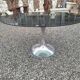 Table foot tulip smoked glass of the 70s by Gastone Rinaldi