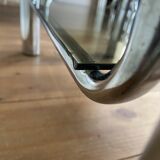 Coffee table chrome and smoked glass design 70s