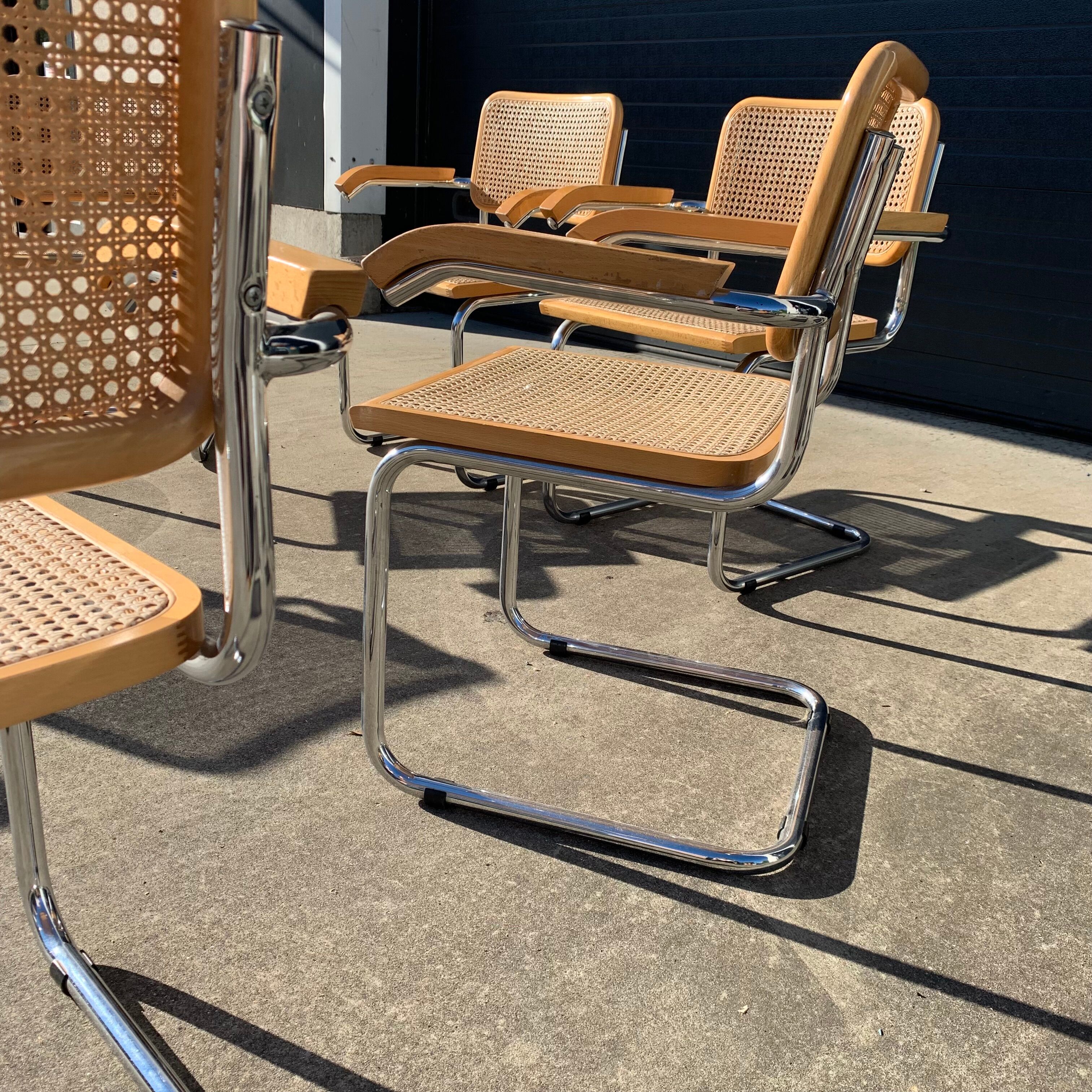 Série de 6 fauteuils B64 de Marcel Breuer
