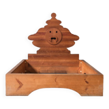 Mario Ceroli Bocca Della Verità Mid-Century Italian Bed for Poltronova