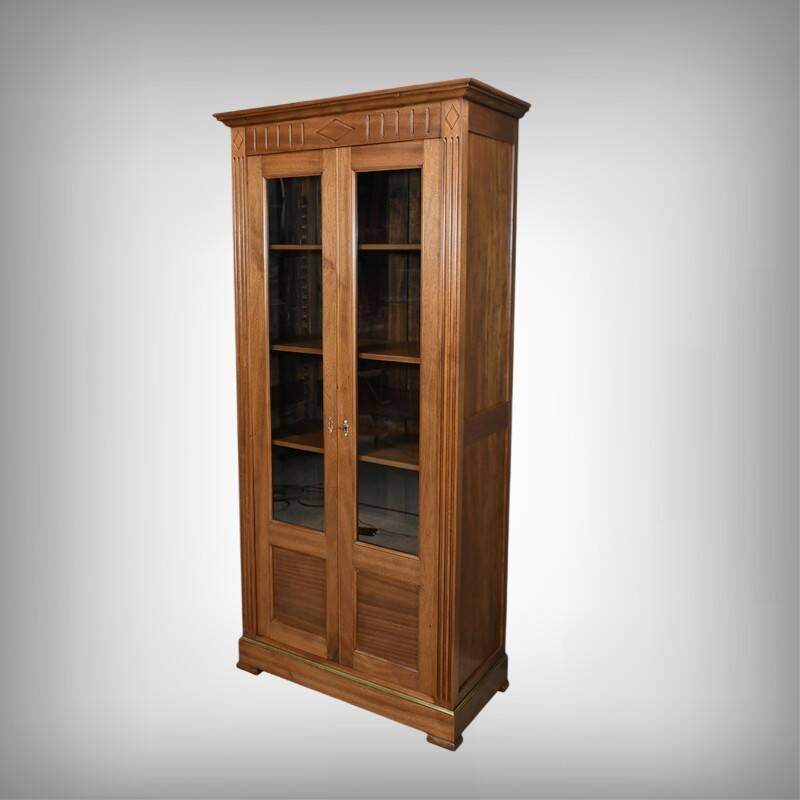 Small Glass-fronted Mahogany Bookcase, Louis XVI style – 1930