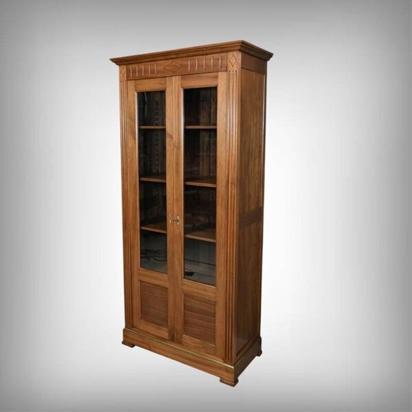 Petite Bibliothèque Vitrée en Acajou, style Louis XVI – 1930