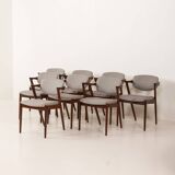 Kai Kristiansen chairs in roswood model 42, set of 8,Denmark 1960s