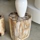 Oblong white vase H:20cm