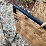 Raoul Guys vintage wicker magazine holder