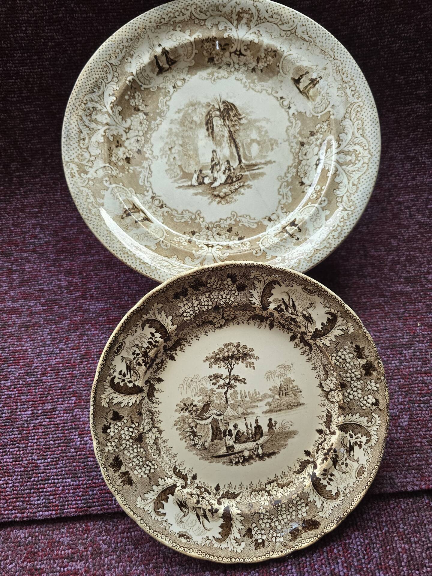 2 assiettes orientalistes XIXe siècle