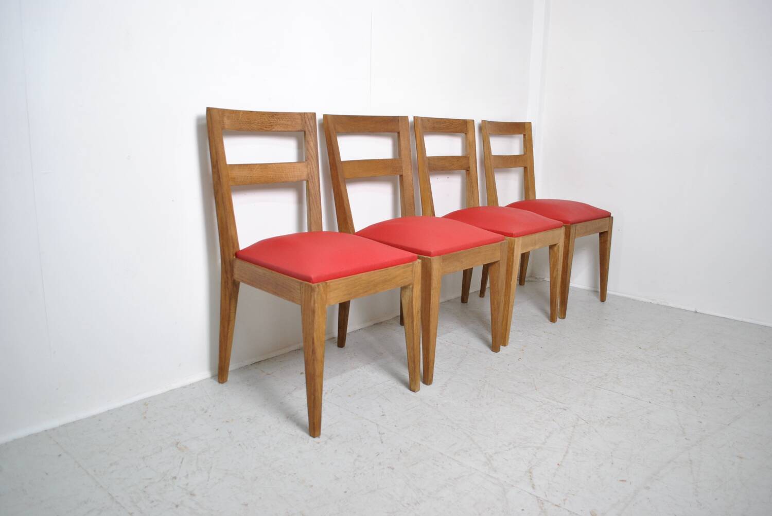 4 Solid oak chairs 1950