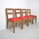 4 solid oak chairs from 1950