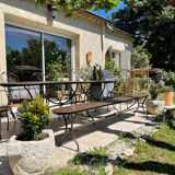 Banc de jardin en fer forgé artisanal