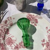 Green tarmac glass decanter with cap