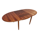 Oval extendable dining table Mid-Century Modern rosewood