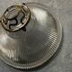 Suspension in holophane striated glass and brass support - art-deco period