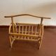 Vintage rattan magazine holder