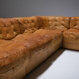 Vintage DS 11 modular sofa in cognac/orange leather by De Sede Swiss