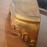 Shelf in wood and gold paint