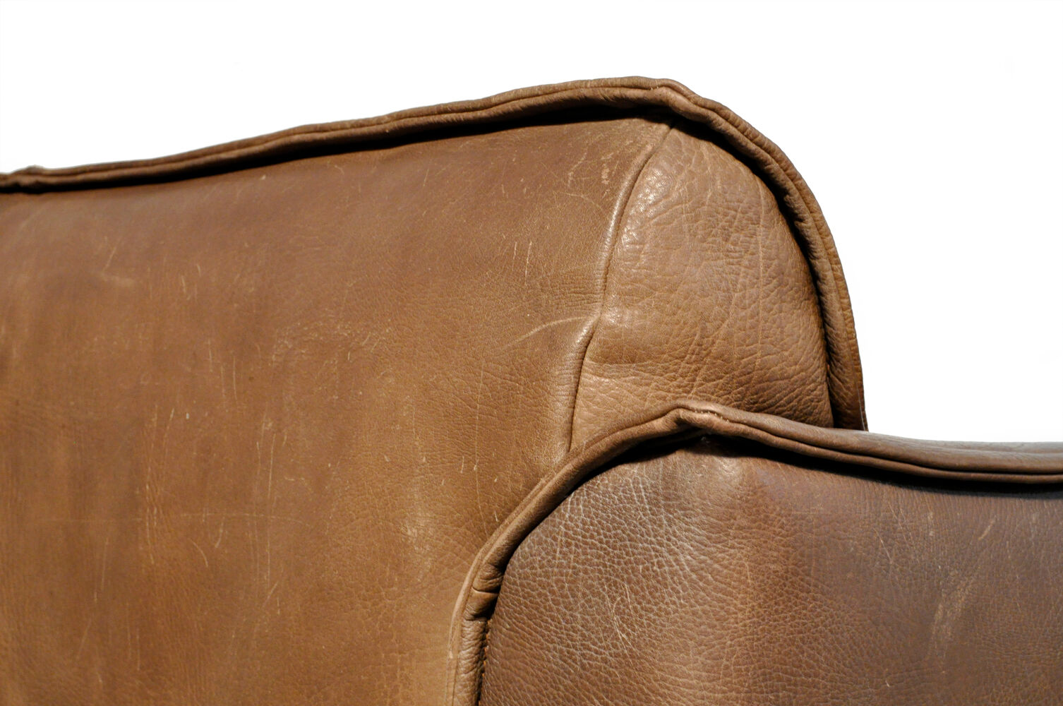 Neck leather 2-seater sofa by Hugo de Ruiter for Leolux, 1970s Netherlands