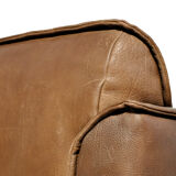 Neck leather 2-seater sofa by Hugo de Ruiter for Leolux, 1970s Netherlands