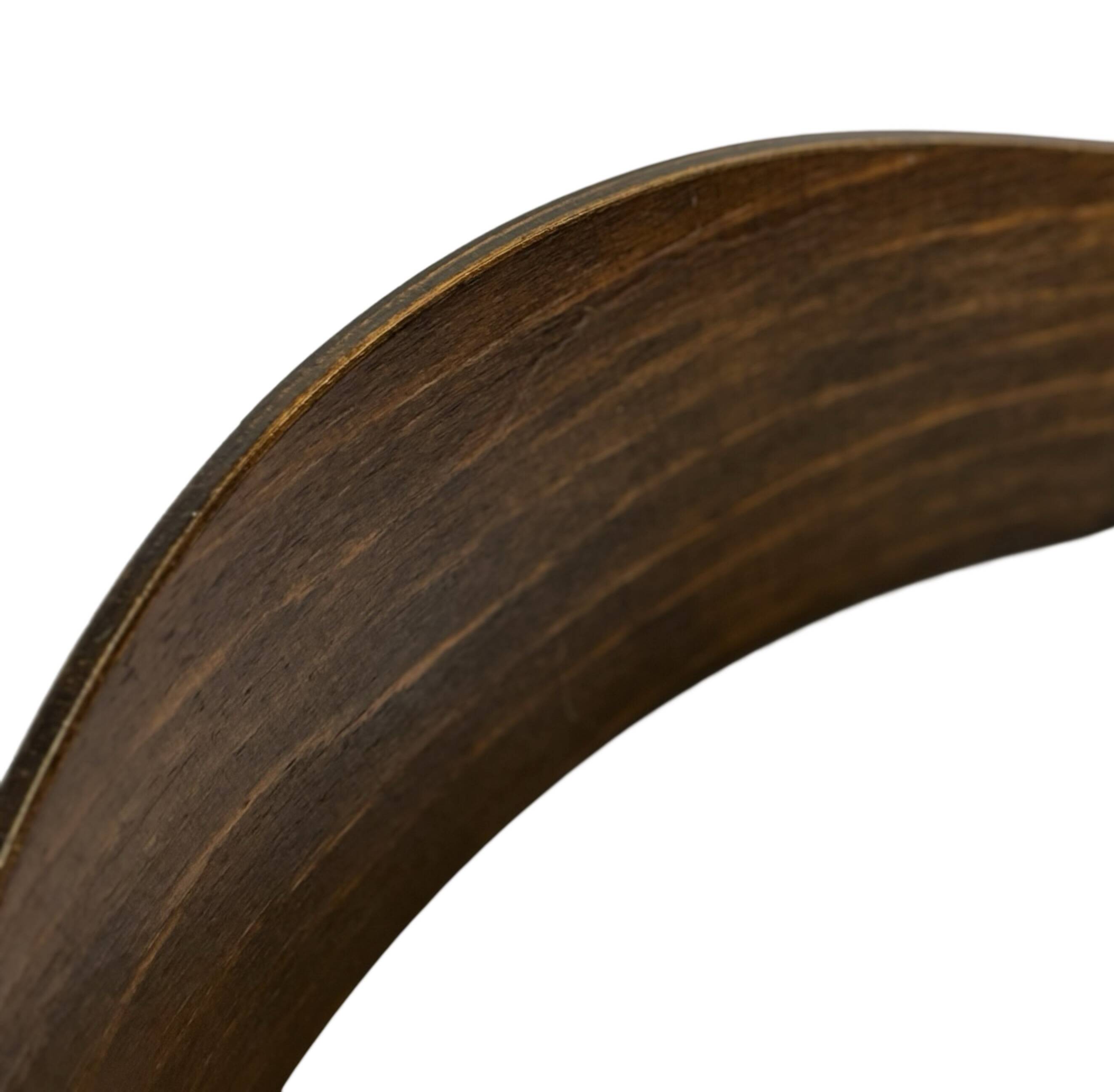 Set of 4 dark brown wooden chairs 70s minimalist design