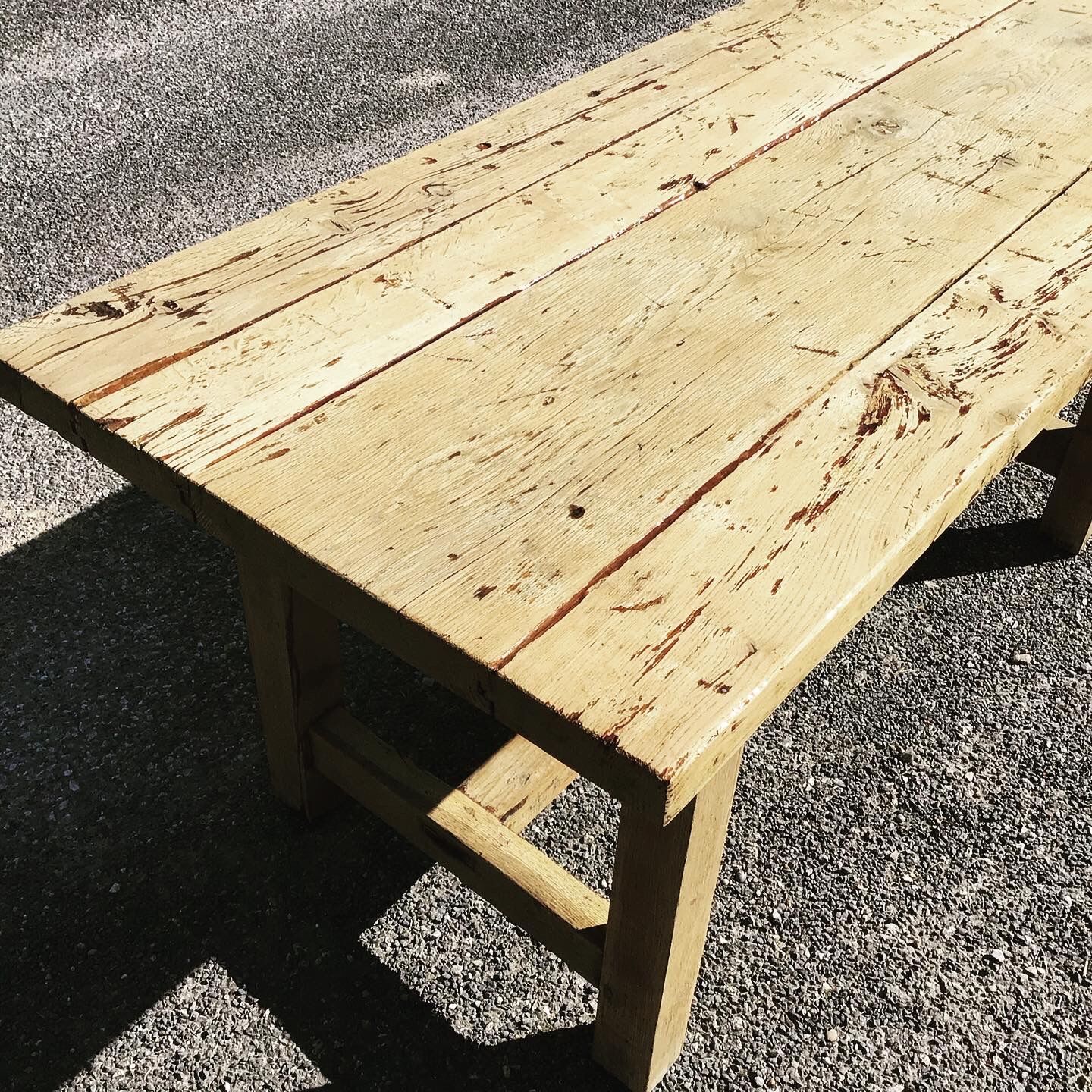 Solid oak farm table 152x72