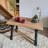 Vintage coffee table in raw oak and black