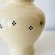 Vintage butter yellow ceramic pitcher in rustic style