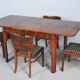 Art Deco Dining Set in Beech and Spruce, 1920s, Set of 5