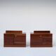 Set of two Italian mid-century wooden nightstands