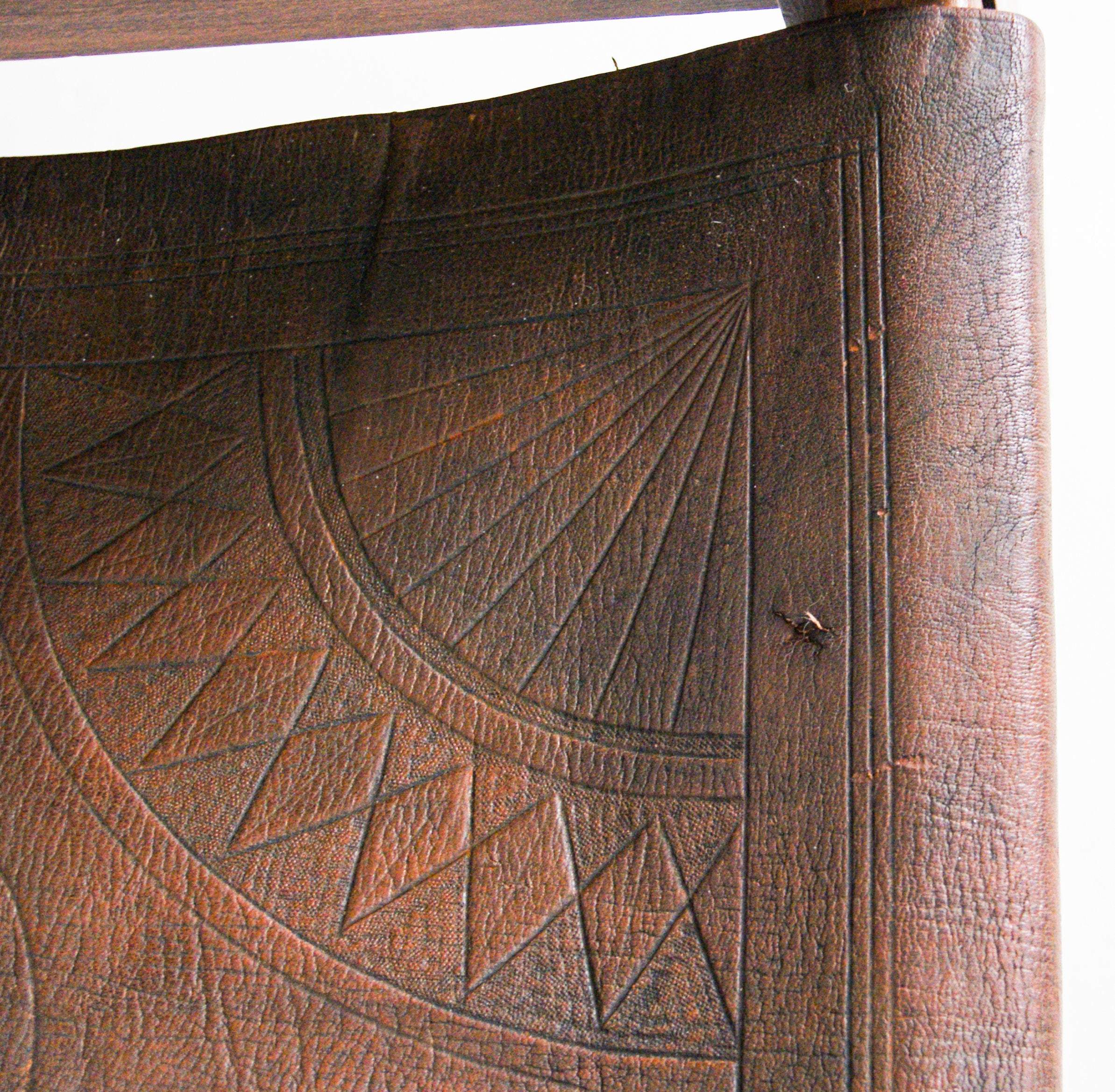 French Leather Safari Armchairs Mid-Century