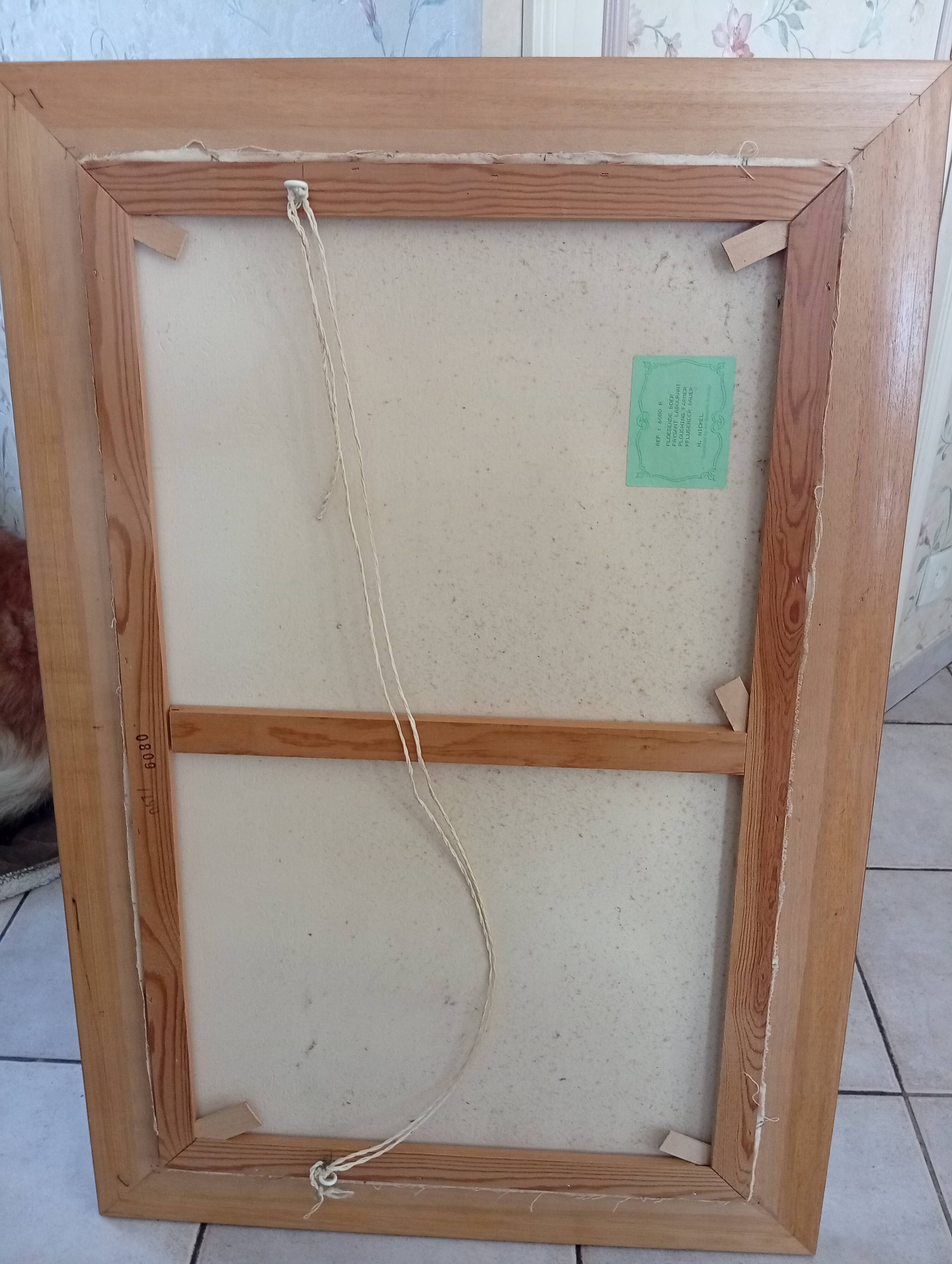 Painting in reproduction of a large-format ploughman