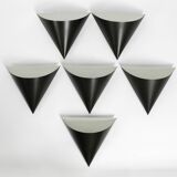 Set of six very rare large 1970s metal wall lights by Staff | Model 2020/21