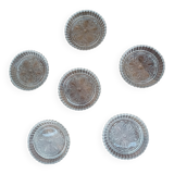 Set of six vontahe glass bottle rest